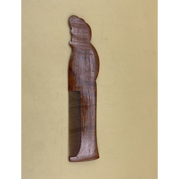 Vintage Gong Shu Ming Style Hand Painted Geisha Wooden Comb - Picture 3 of 6